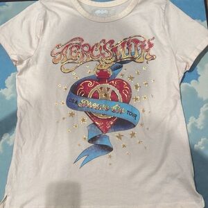 Aerosmith Women's USA Dream On Tour Band Tee Shirt Size M